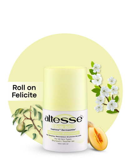 Whitening and Hair Delaying Roll-On Deodorant  Félicité 50Ml (Pears and Cantaloupe Scent)